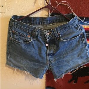 Levi’s cut off shorts. Mid rise